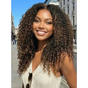 Ombre Chestnut Brown 7x5 Burmese Curly Wig with Finger Coil Ends Put On and Go Glueless Human Hair with Invisi Drawstring Ombre Chestnut Brown 7x5 Burmese Curly Wig with Finger Coil Ends Put On and Go Glueless Human Hair with Invisi Drawstring